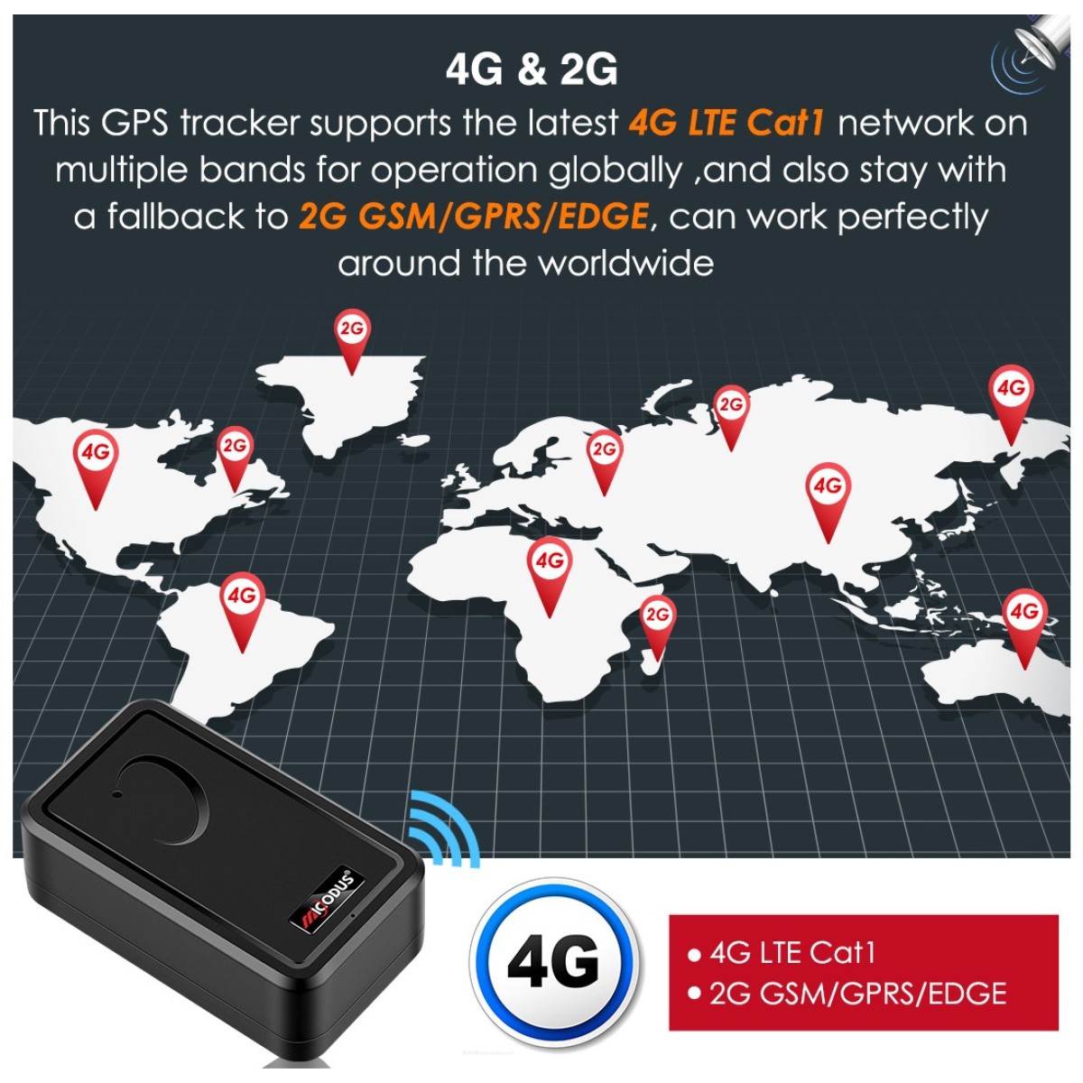 RASTREADOR GPS 4G MICODUS ML500G 4G 5000MAH + CONFIGURACIÓN + SIM - 6