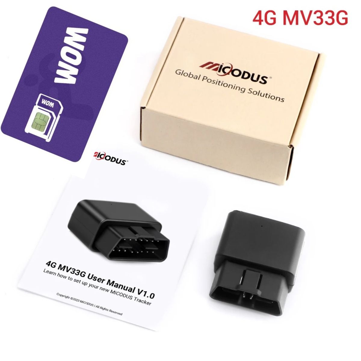RASTREADOR GPS 4G MICODUS MV33G 4G OBD2 + CONFIGURACIÓN + SIM - 4
