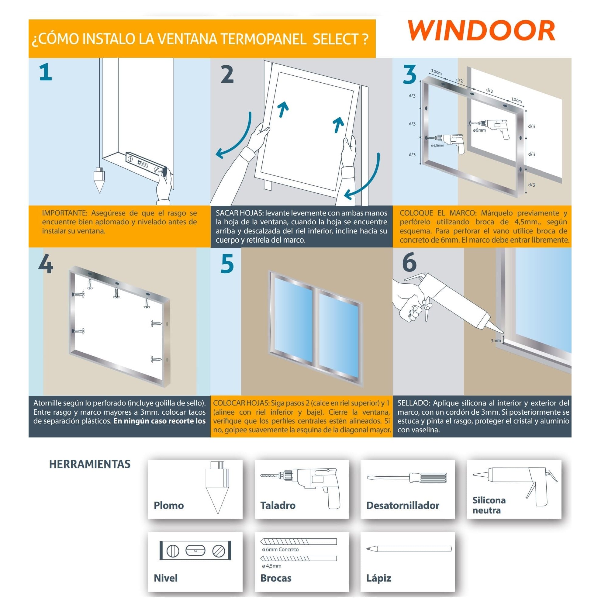 VENTANA CASTLETEC ALUMINIO TÉRMICO RPT TERMOPANEL PREMIUM 73S 150 X 100 CM NEGRO - 6