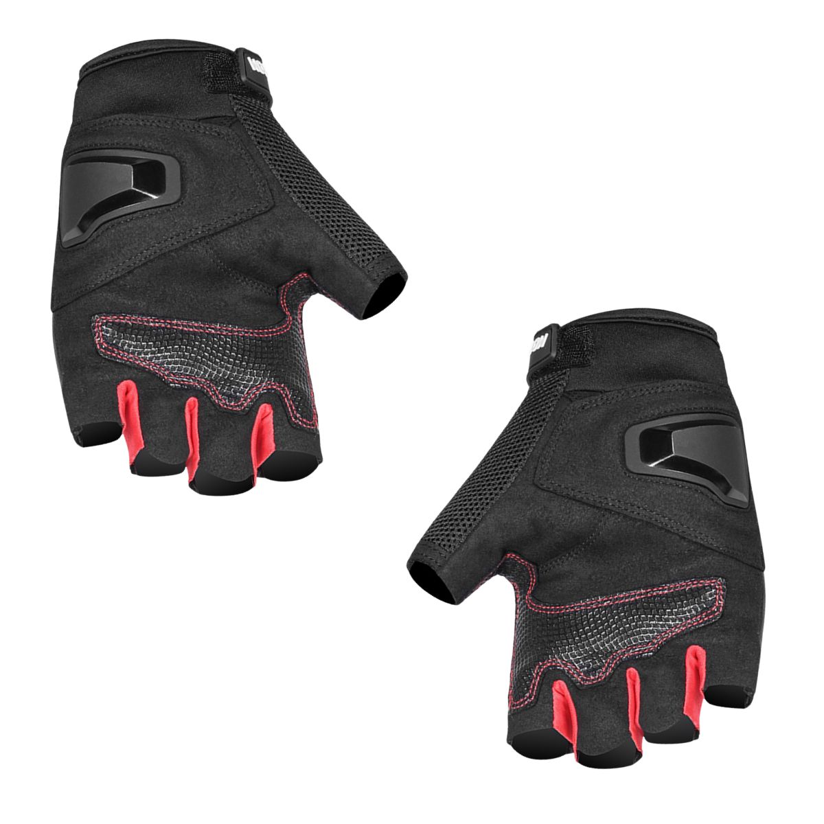 GUANTES MEDIO DEDO PARA MOTO MOTOWOLF 0327 - ROJO - 4