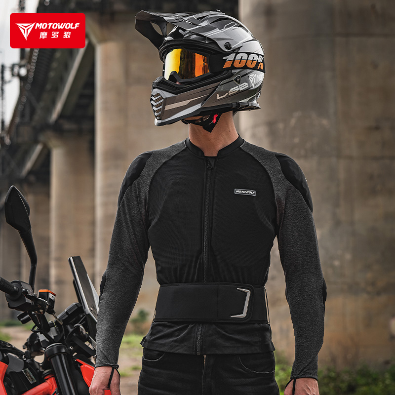 CHAQUETA AJUSTADA ARMADURA PARA MOTOCICLISMO MOTOWOLF 1031B-GY - 5