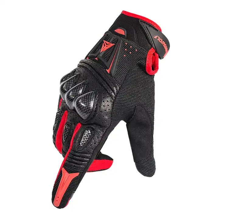 GUANTES DE PARA MOTOCICLISMO MOTOWOLF 0304 - ROJO - 2