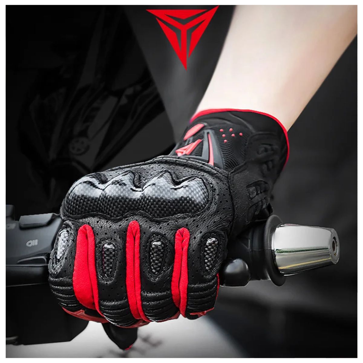 GUANTES DE PARA MOTOCICLISMO MOTOWOLF 0304 - ROJO - 6