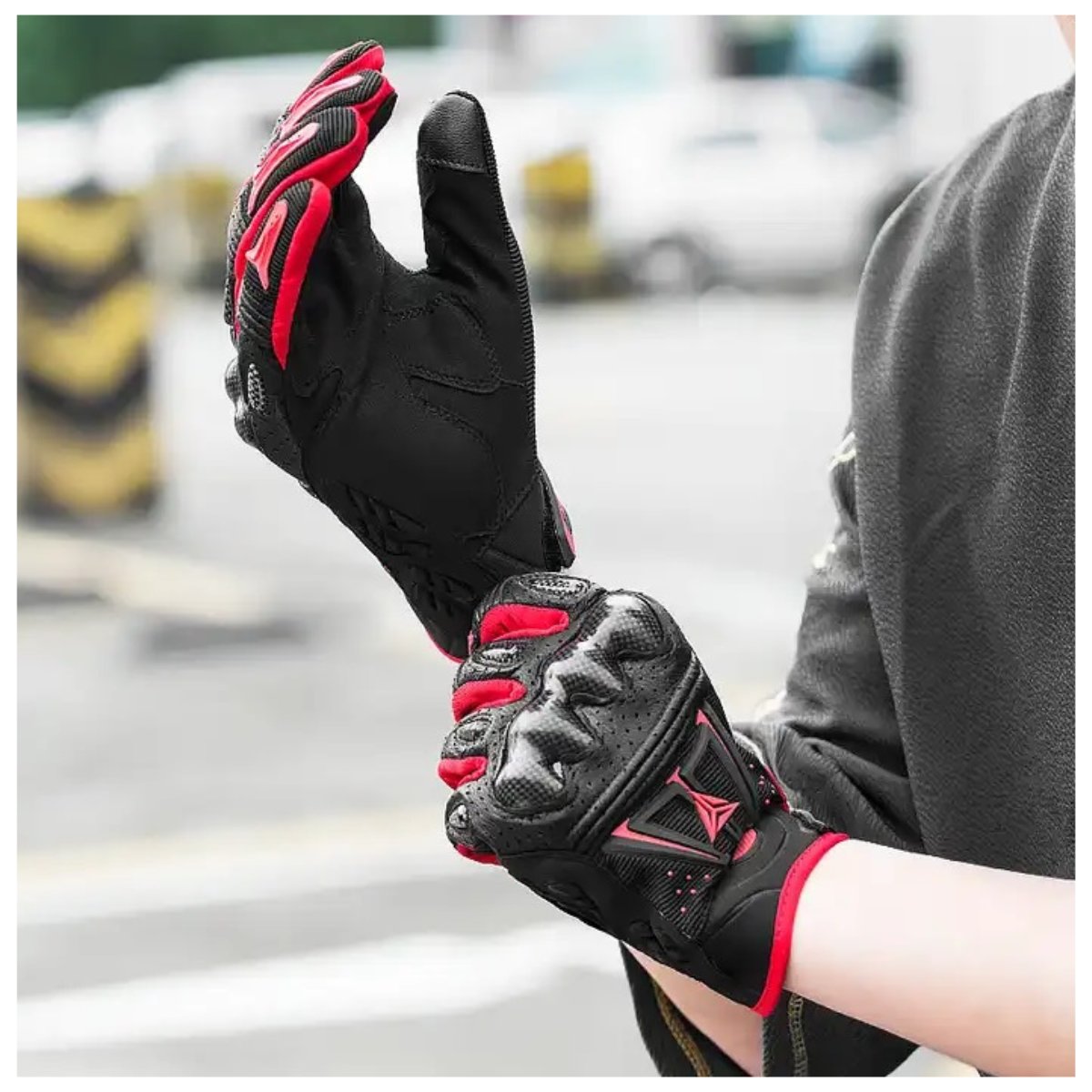 GUANTES DE PARA MOTOCICLISMO MOTOWOLF 0304 - ROJO - 7