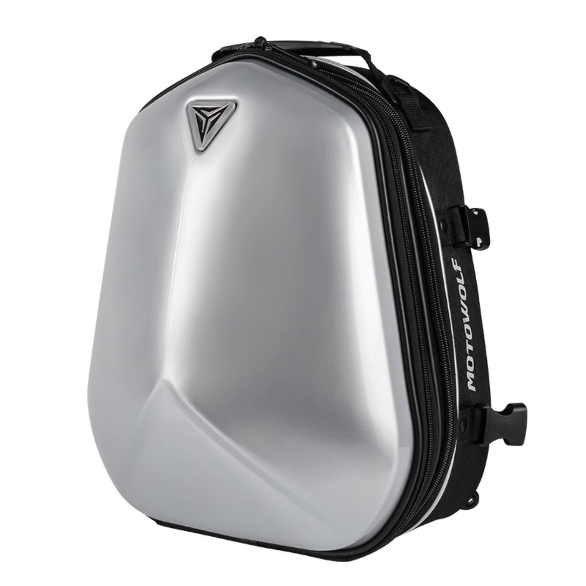 BOLSO TOP CASE IMPERMEABLE PARA MOTOCICLETA MOTOWOLF 0705 - PLATEADO - 2