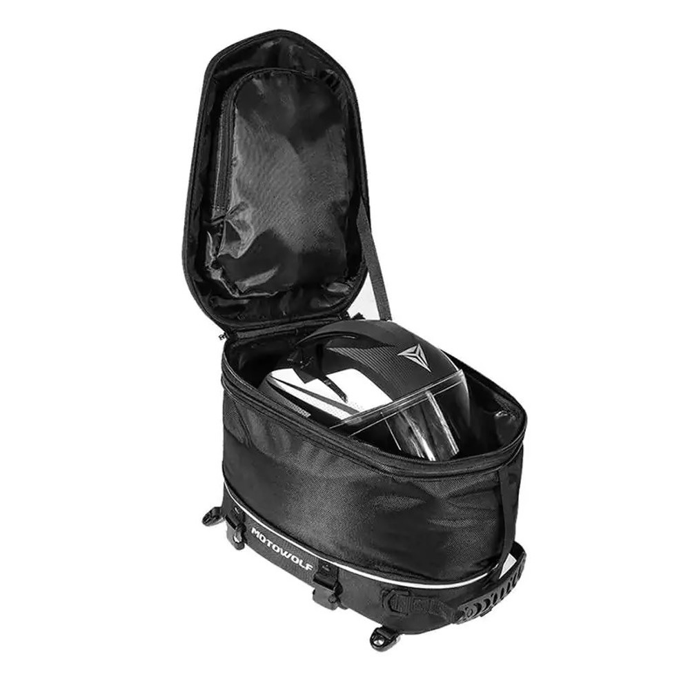 BOLSO TOP CASE IMPERMEABLE PARA MOTOCICLETA MOTOWOLF 0705 - PLATEADO - 3