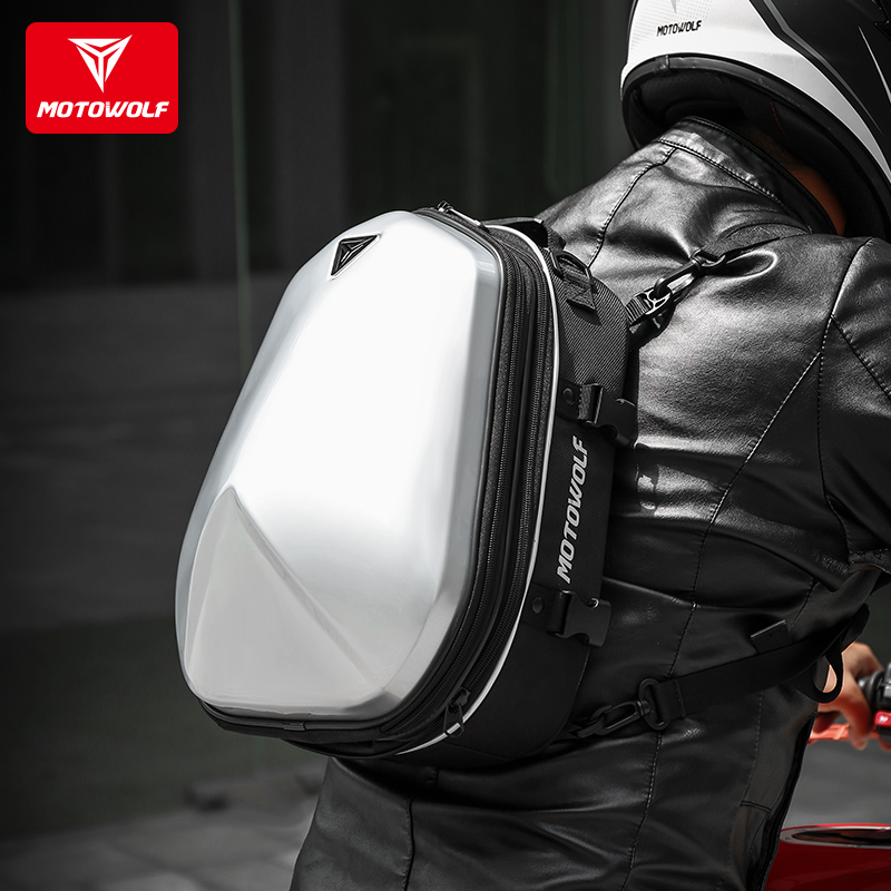 BOLSO TOP CASE IMPERMEABLE PARA MOTOCICLETA MOTOWOLF 0705 - PLATEADO - 5