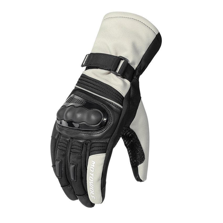 GUANTES PARA MOTOCICLISMO DE INVIERNO MOTOWOLF MDL0318 - NEGRO VERDE - 1