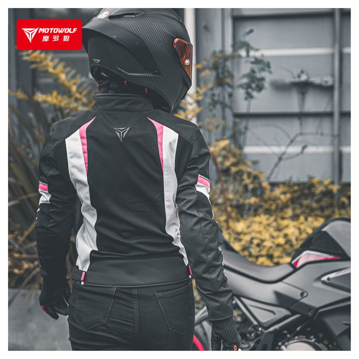 CHAQUETA DE MOTOCICLISMO PARA MUJER MOTOWOLF OXFORD 610D 0517-PK - 4