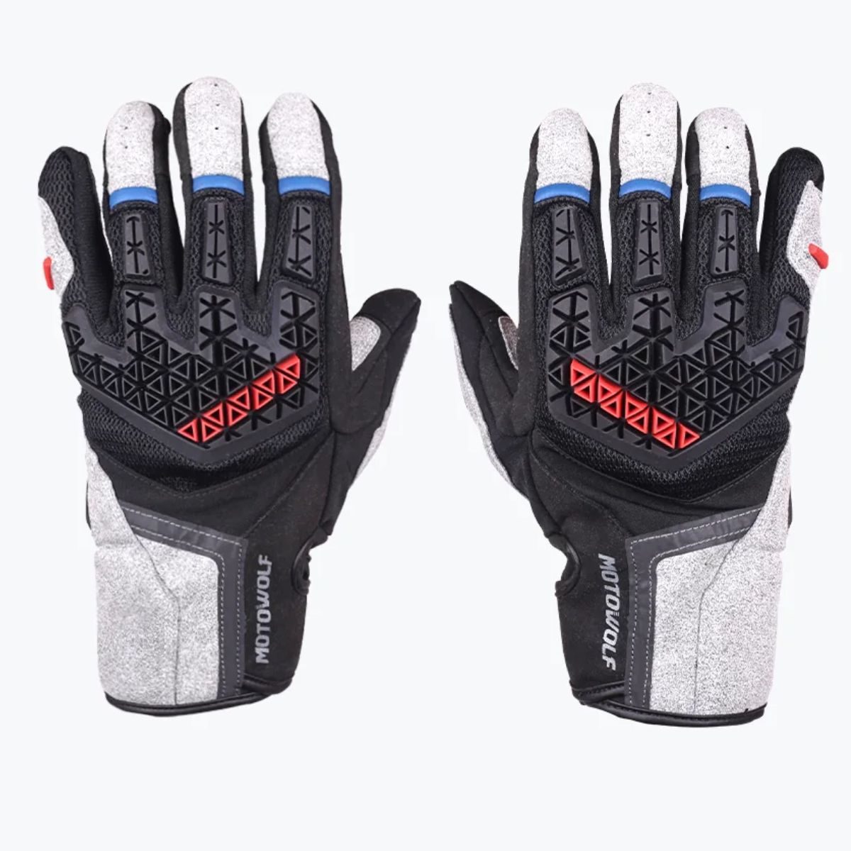 GUANTES PARA MOTOCICLISMO MOTOWOLF 0338 - GRIS - 2