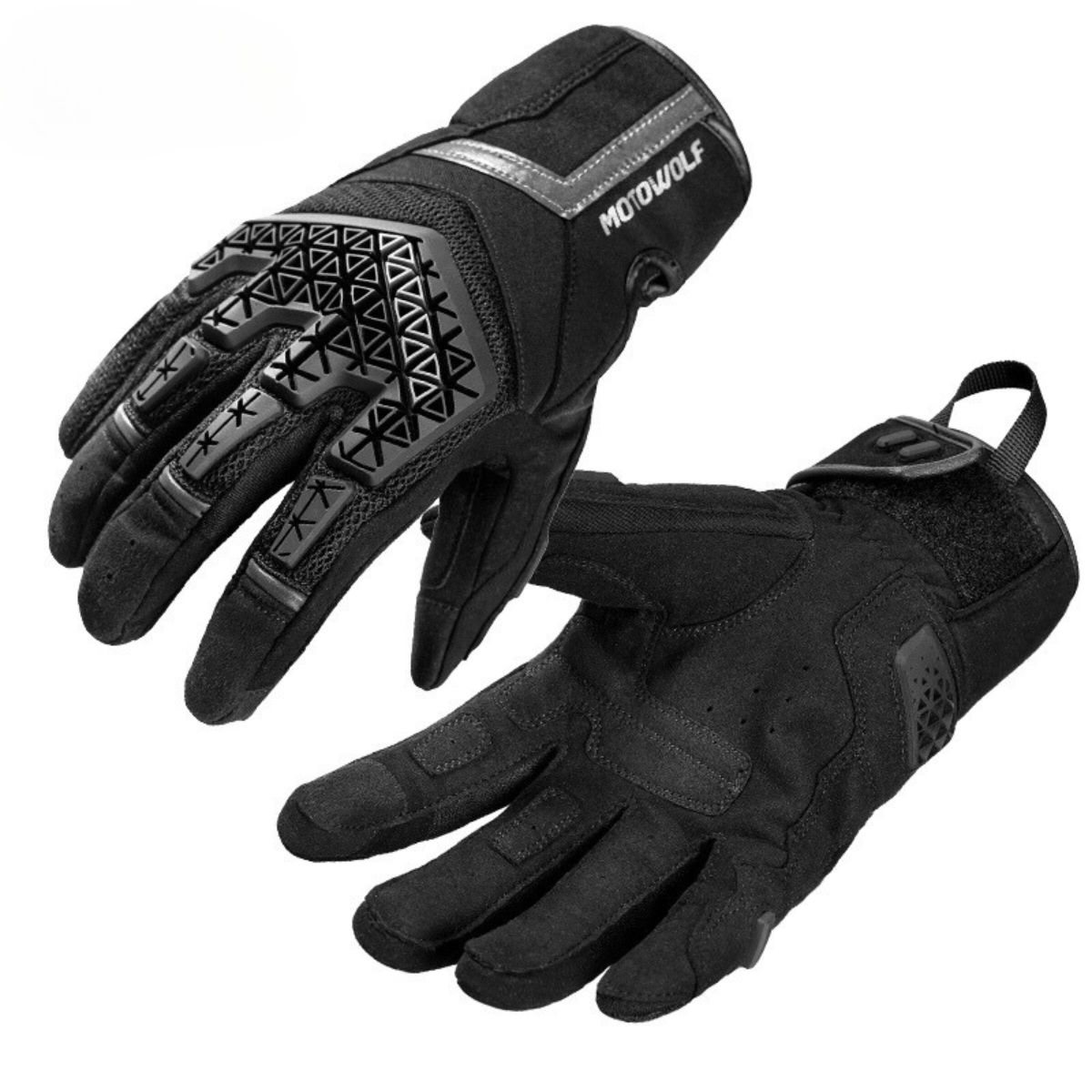 GUANTES PARA MOTOCICLISMO MOTOWOLF 0338 - NEGRO - 2