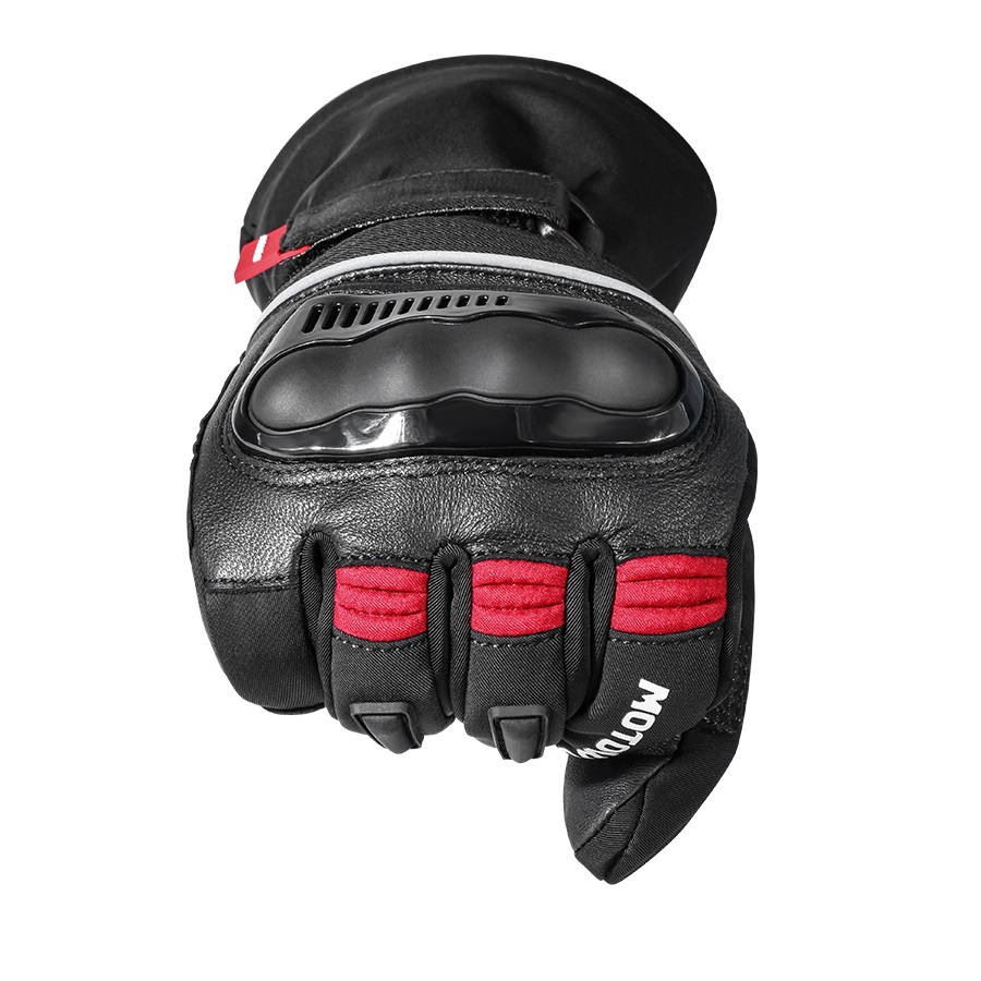 GUANTES PARA MOTOCICLISMO DE INVIERNO MOTOWOLF MDL0318 - NEGRO/ROJO - 3
