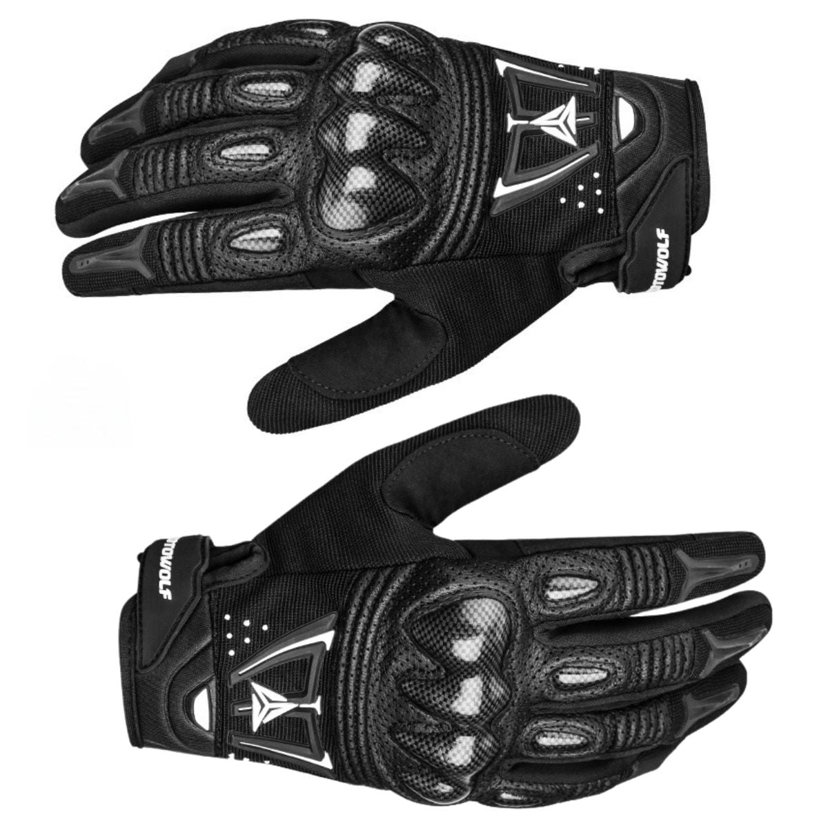 GUANTES DE PARA MOTOCICLISMO MOTOWOLF 0304 - NEGRO - 3