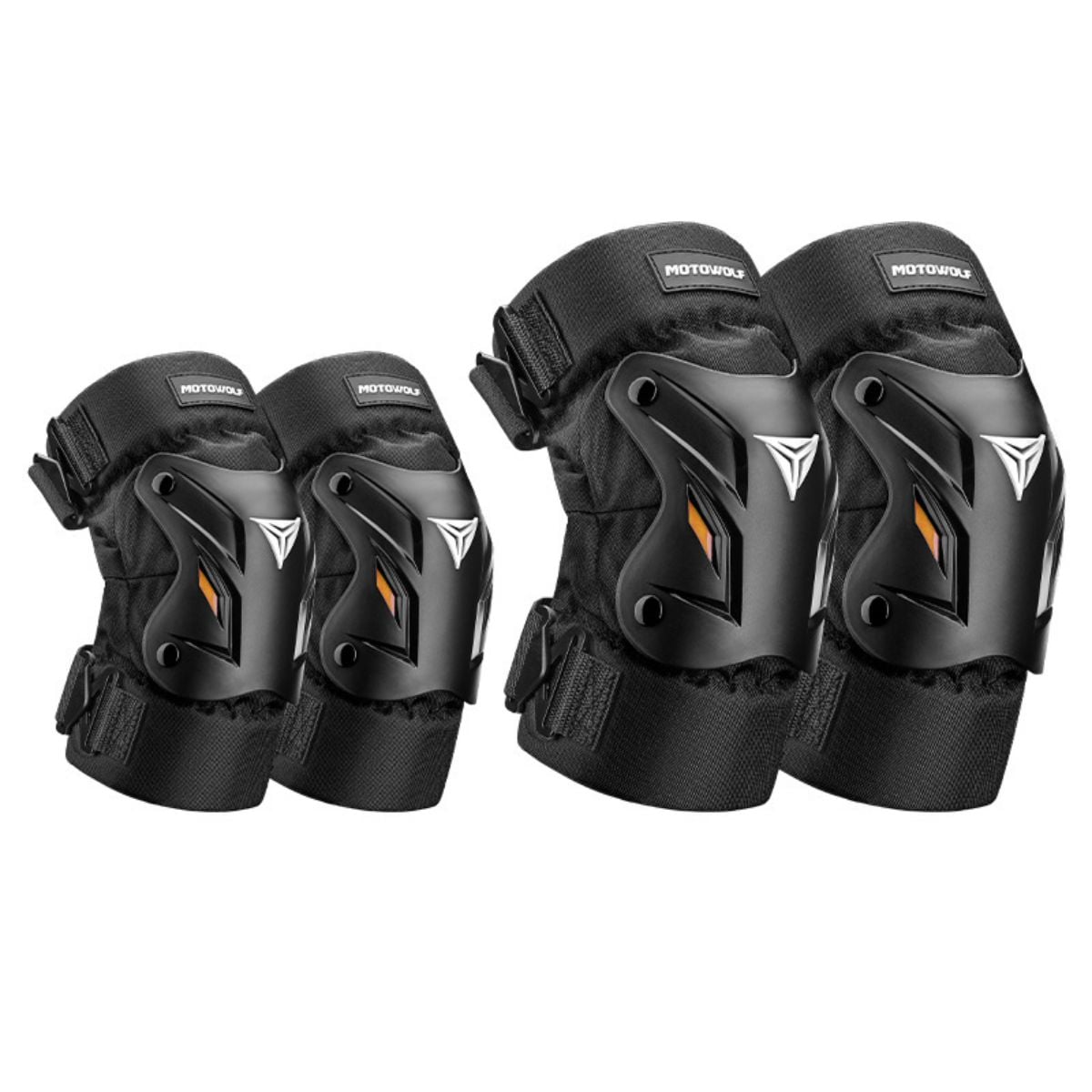 PACK MOTOWOLF RODILLERAS Y CODERAS CORTAS PARA MOTOCICLISMO 1034 - AMARILLO - 2