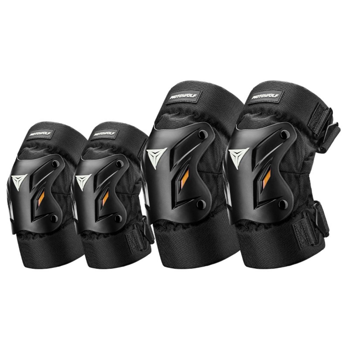 PACK MOTOWOLF RODILLERAS Y CODERAS CORTAS PARA MOTOCICLISMO 1034 - AMARILLO - 3
