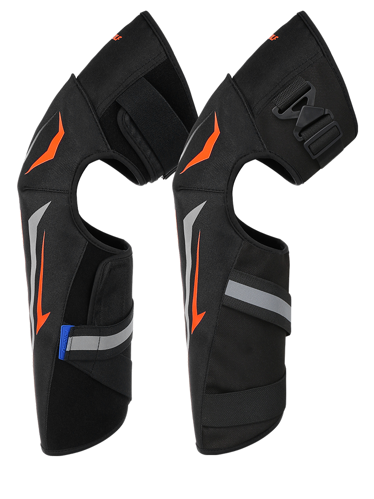 RODILLERAS LARGAS MOTOWOLF PARA MOTOCICLISMO 1033 NEGRO/NARANJO - 3