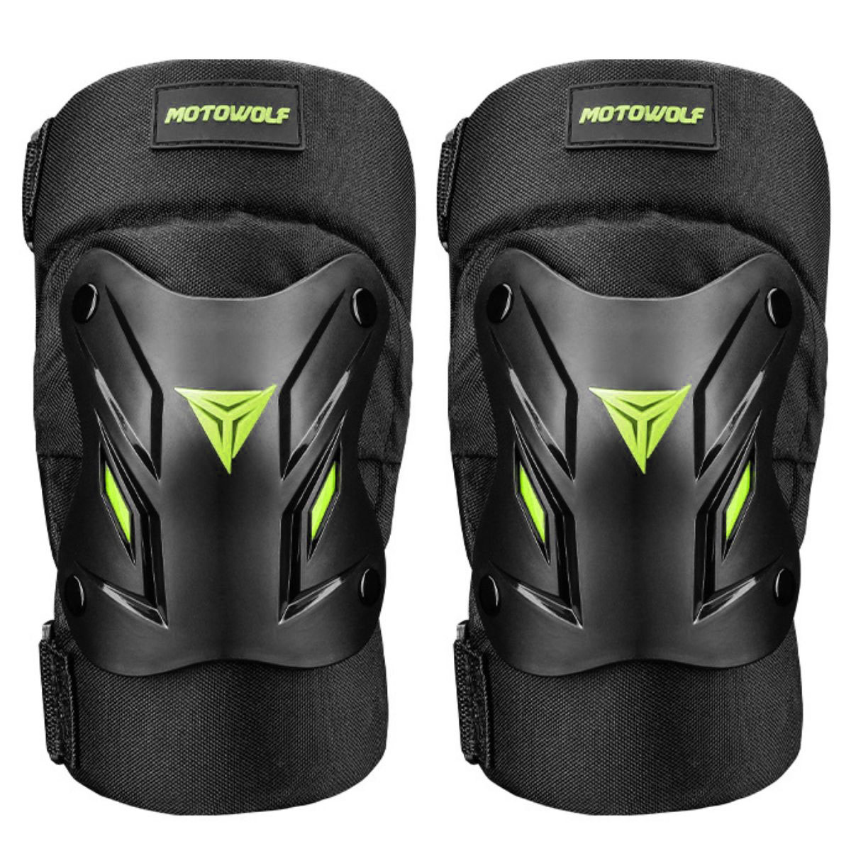 RODILLERAS CORTA PARA MOTOCICLISMO MOTOWOLF 1034HX - VERDE - 1