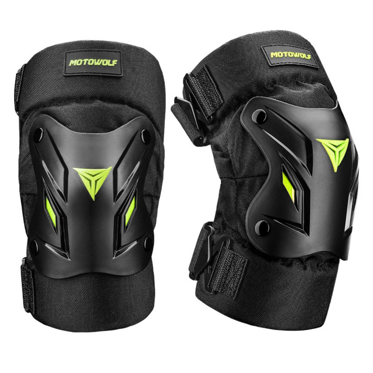 RODILLERAS CORTA PARA MOTOCICLISMO MOTOWOLF 1034HX - VERDE - 2