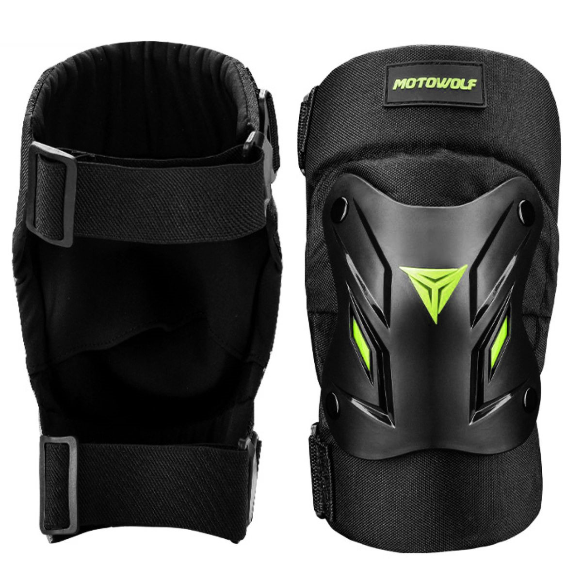 RODILLERAS CORTA PARA MOTOCICLISMO MOTOWOLF 1034HX - VERDE - 4
