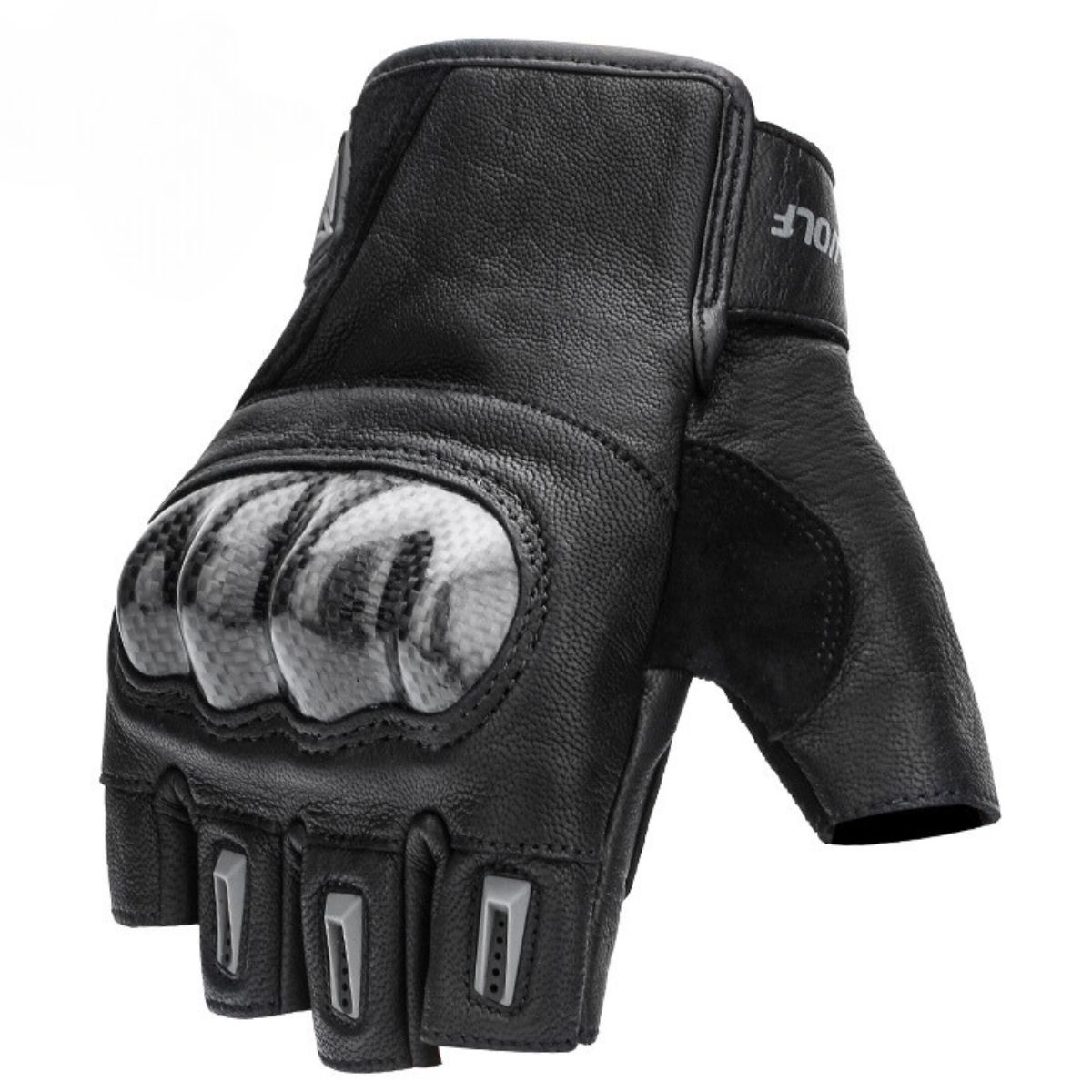 GUANTES MEDIO DEDO PARA MOTO MOTOWOLF 0331 - NEGRO - 2