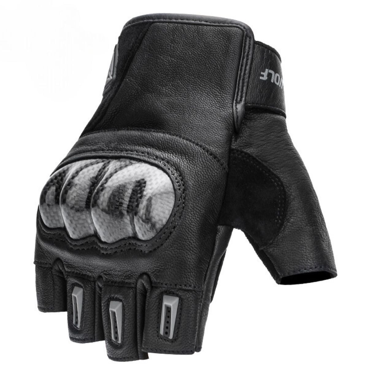 GUANTES MEDIO DEDO PARA MOTO MOTOWOLF 0331 - NEGRO - 2