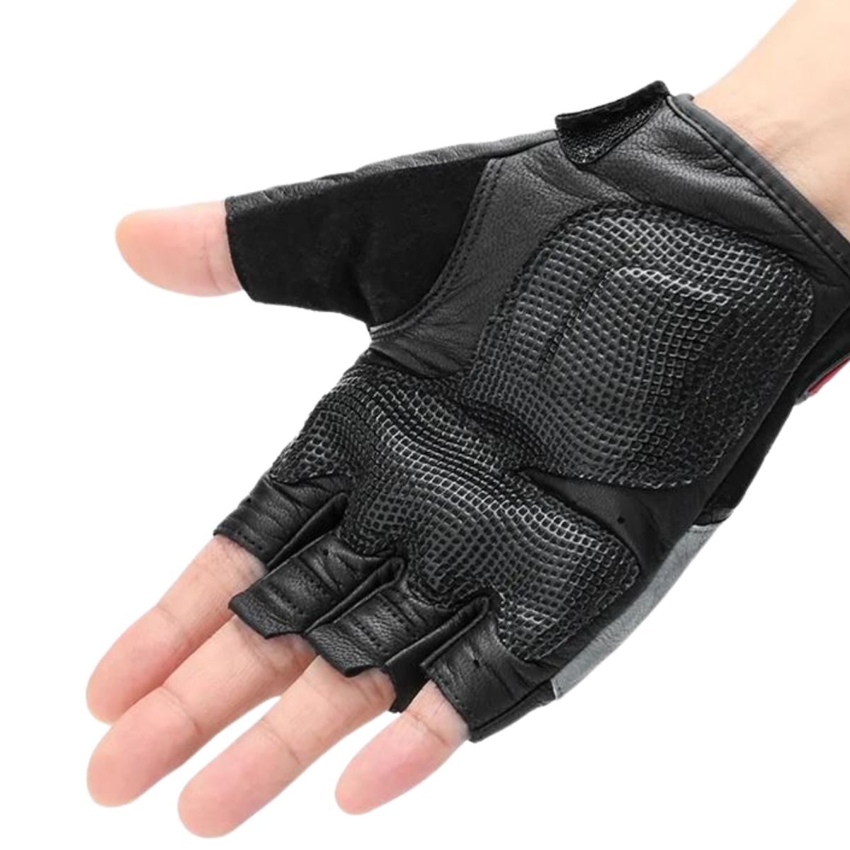 GUANTES MEDIO DEDO PARA MOTO MOTOWOLF 0331 - NEGRO - 4