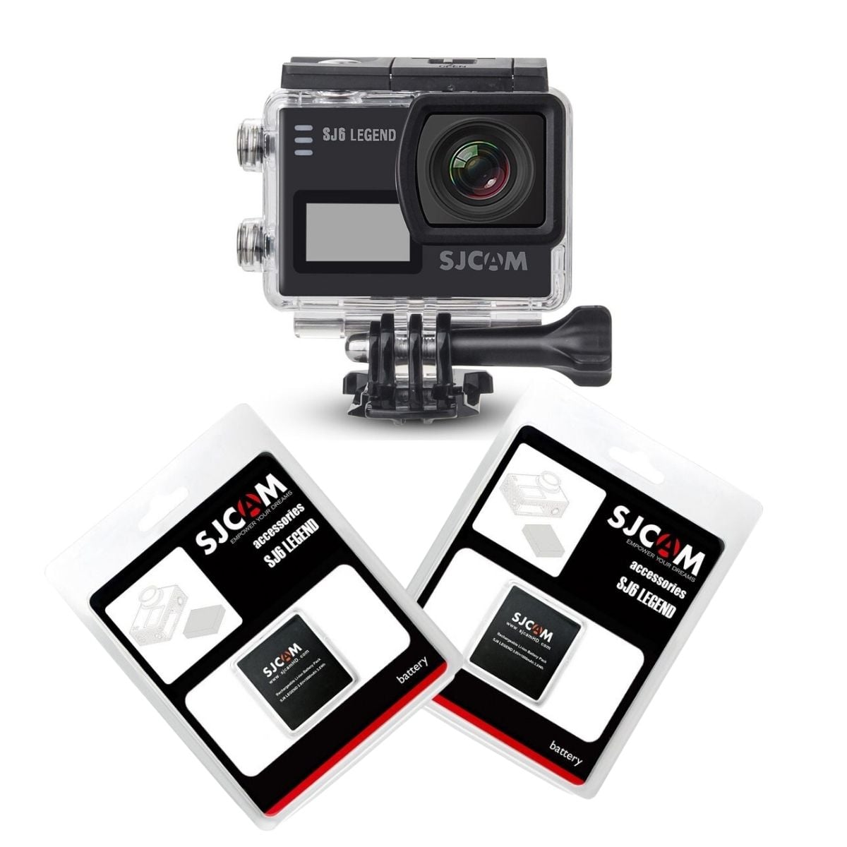 PACK CÁMARA DEPORTIVA SJCAM SJ6 LEGEND 4K WIFI ESTABILIZADOR GIROSCÓPICO MÁS 2 BÁTERÍAS - 2