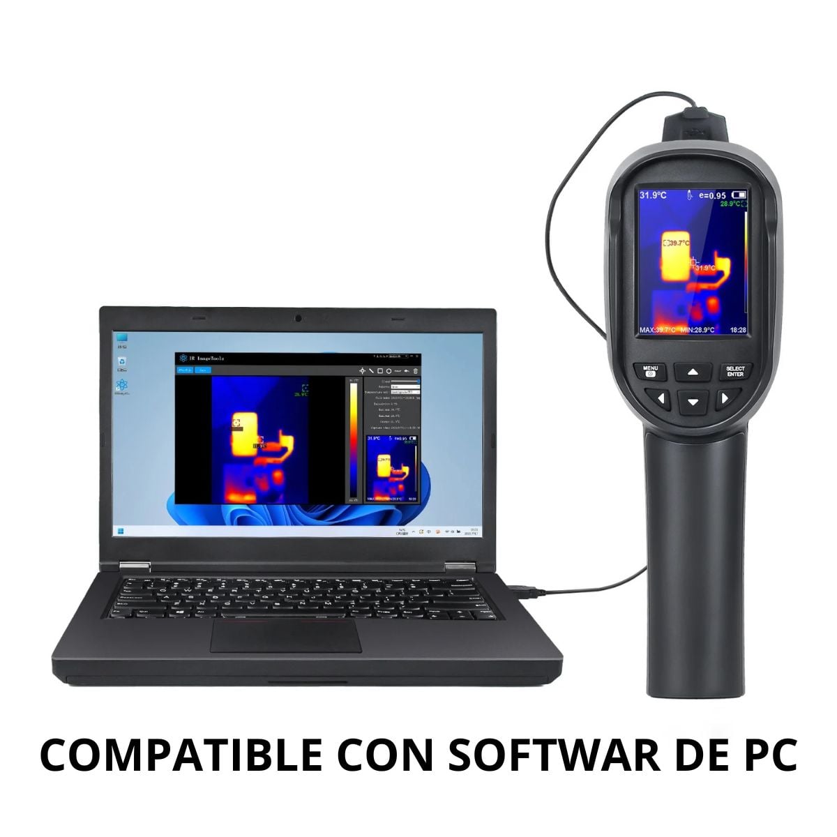 CAMARA TERMOGRAFICA PROFESIONAL WIFI RECAGARBLE HILTI HT-06 256X192 - 5