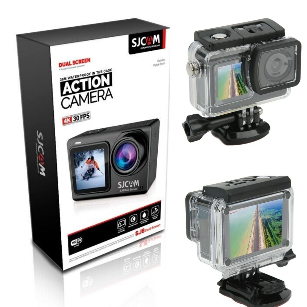 CÁMARA DEPORTIVA SJCAM 4K 30FPS SJ8 DUAL EIS 2 BATERÍAS - 6