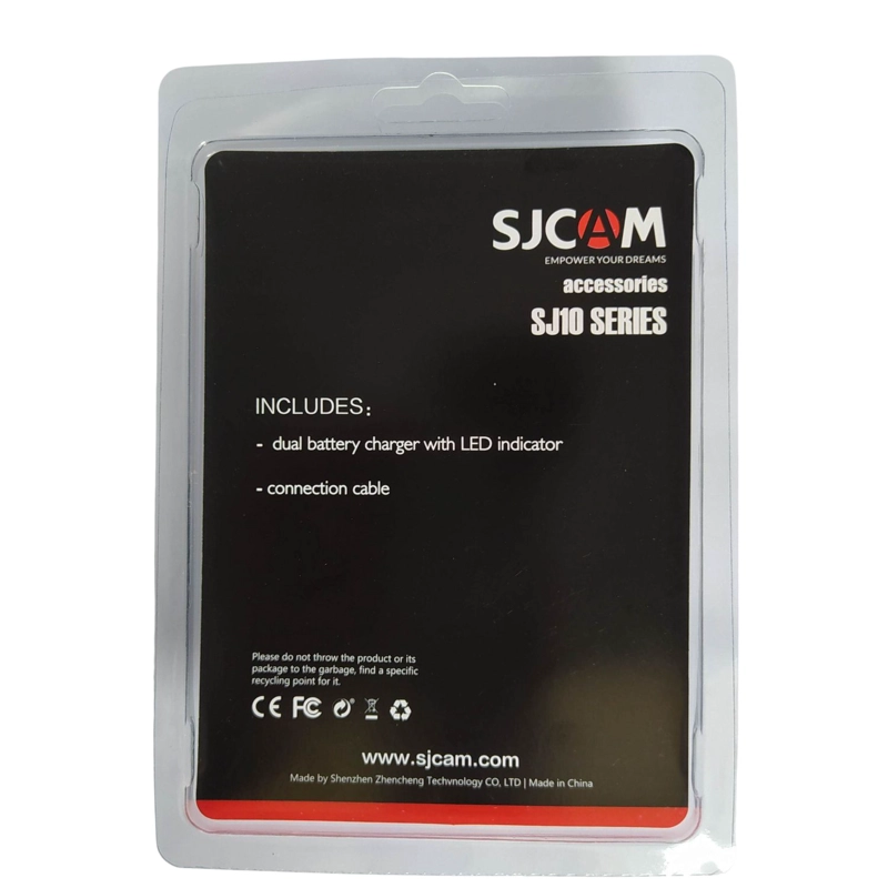 CARGADOR DE BATERÍAS DUAL PARA CÁMARAS DEPORTIVAS SJCAM SJ10 Y SJ11 SERIES - 6