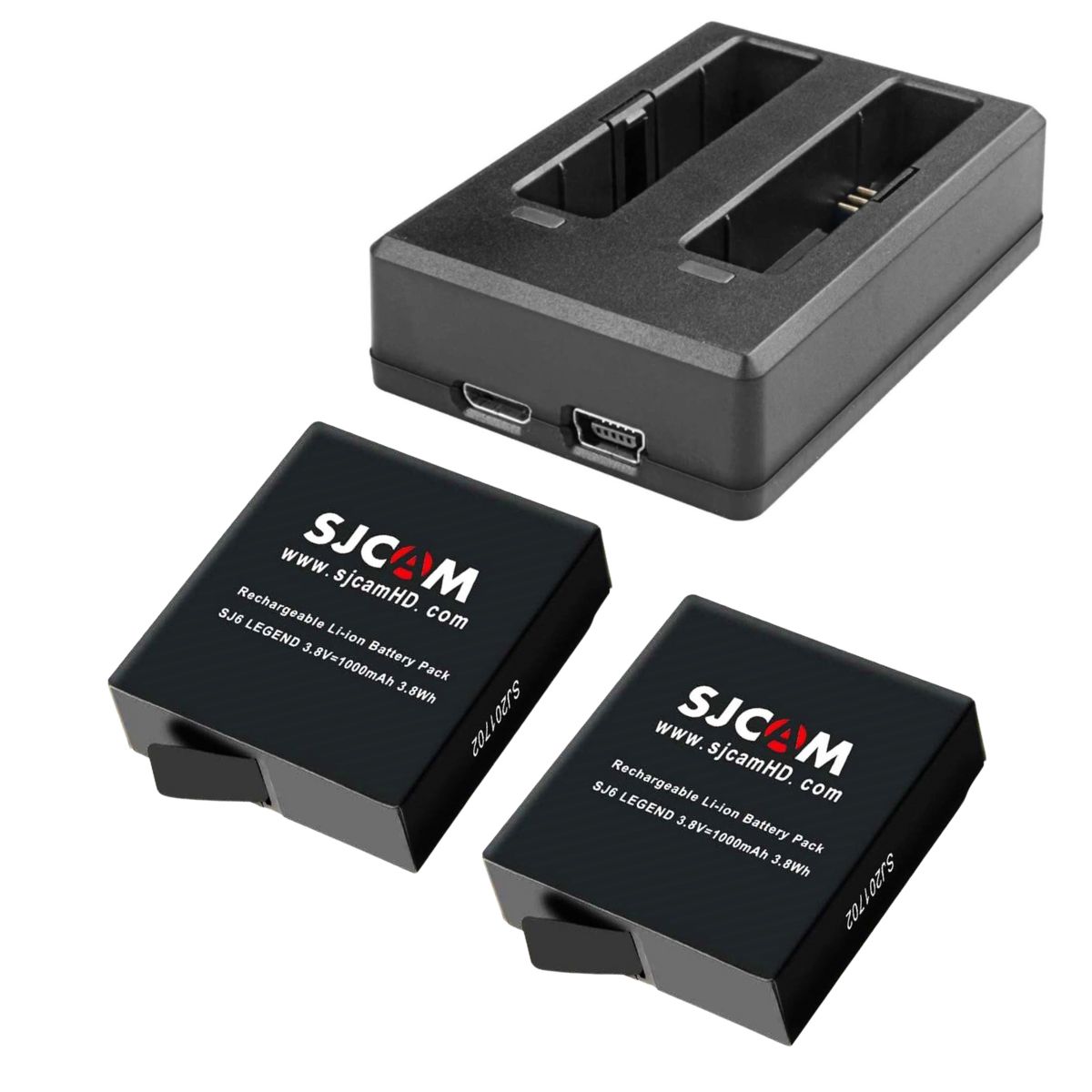 PACK CARGADOR + 2 BATERIAS DE CÁMARAS SJCAM SJ6 LEGEND Y SJ6 PRO - 3