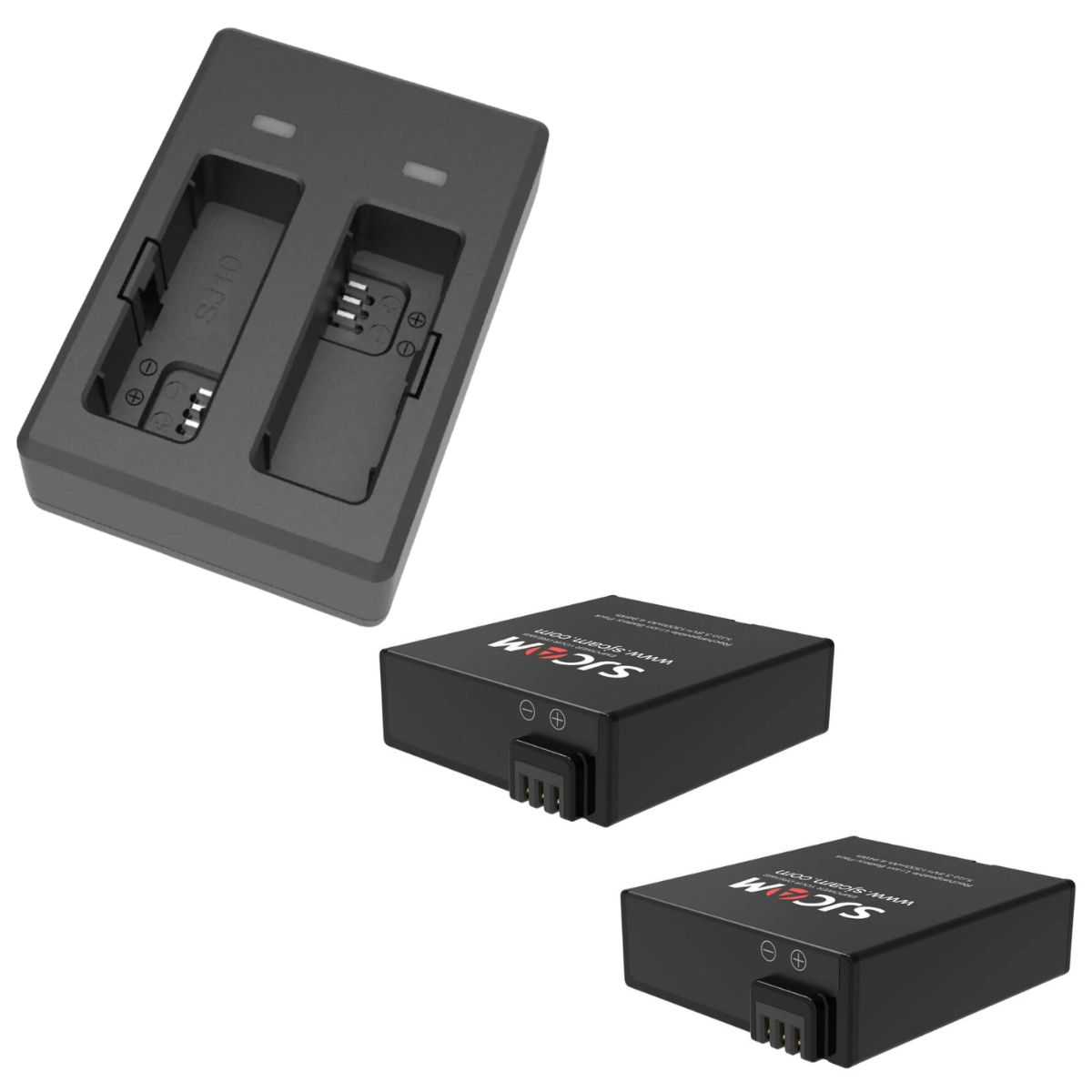 PACK CARGADOR DUAL + 2 BATERÍAS DE CÁMARAS SJCAM SJ10 Y SJ11 - 3