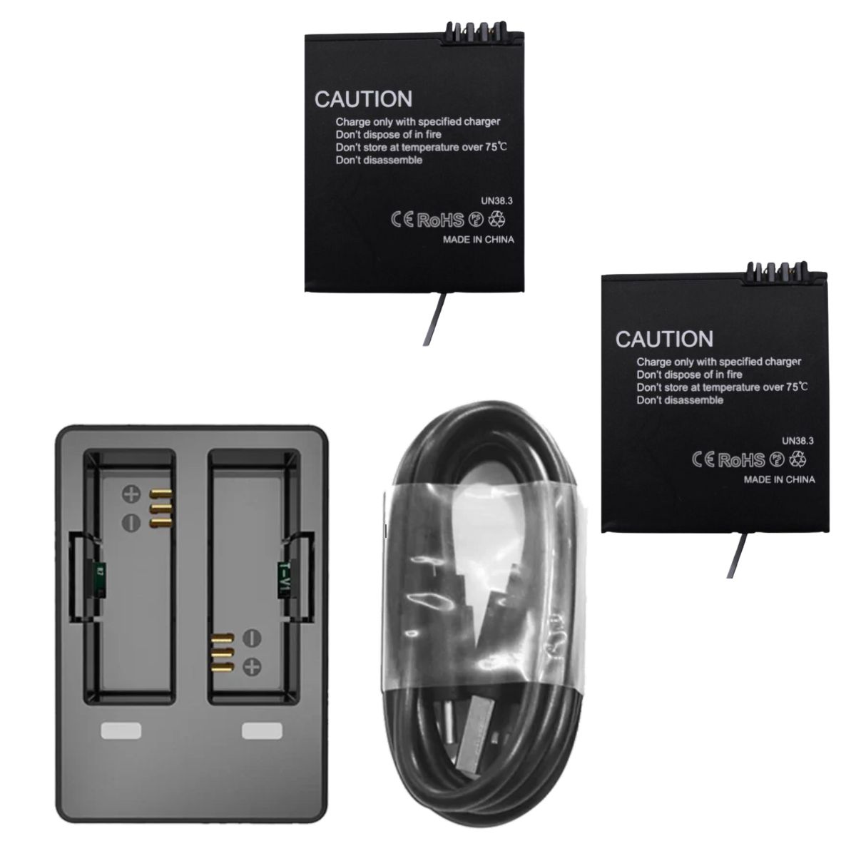 PACK CARGADOR DUAL + 2 BATERÍAS DE CÁMARAS SJCAM SJ10 Y SJ11 - 4