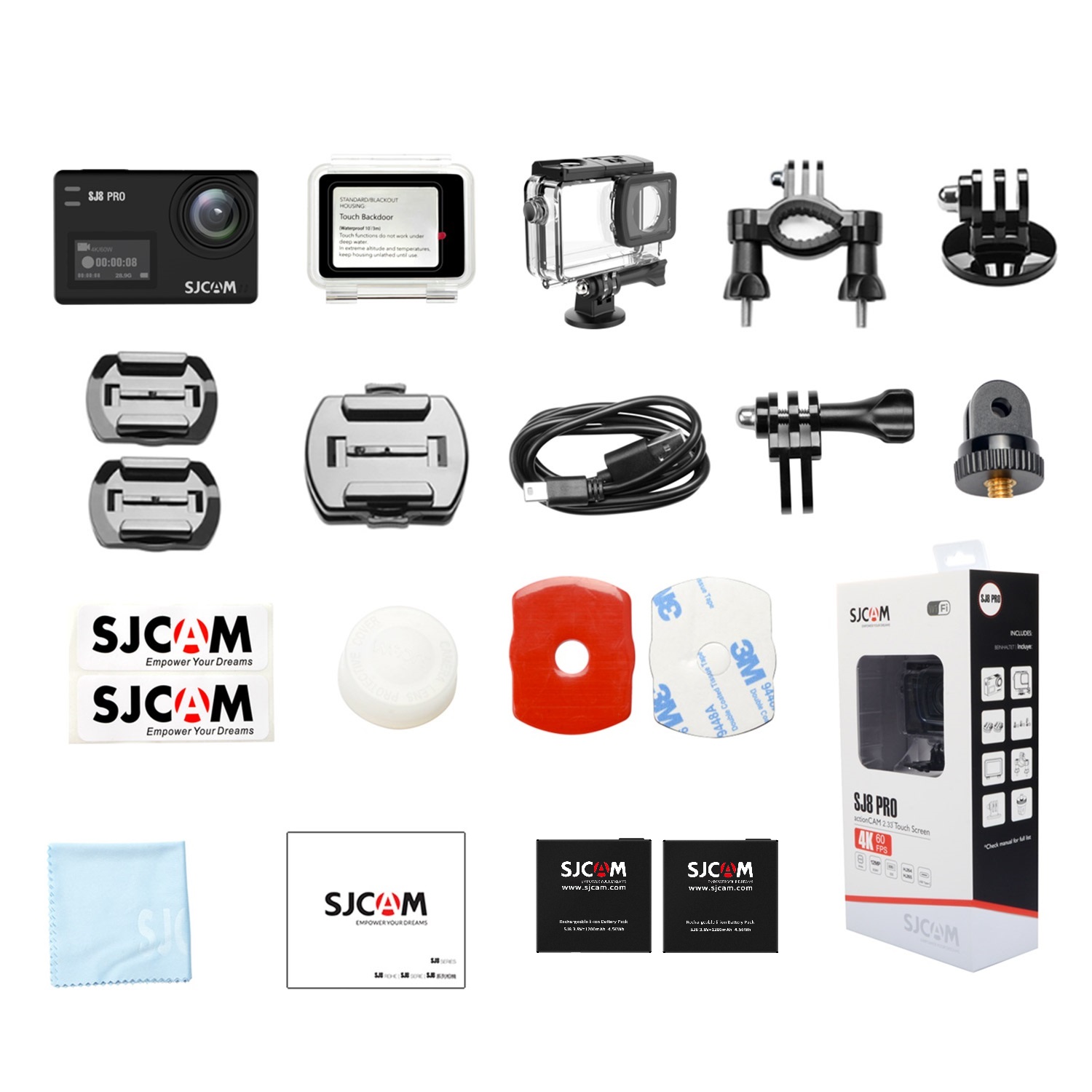 PACK CÁMARA SJCAM SJ8 PRO 4K 60FPS DUAL + 2 BATERIAS - 6