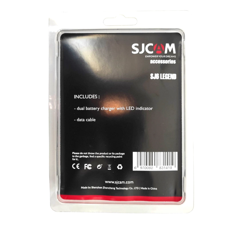 CARGADOR DE BATERÍAS DE CÁMARAS SJCAM SJ6 LEGEND Y SJ6 PRO - 6