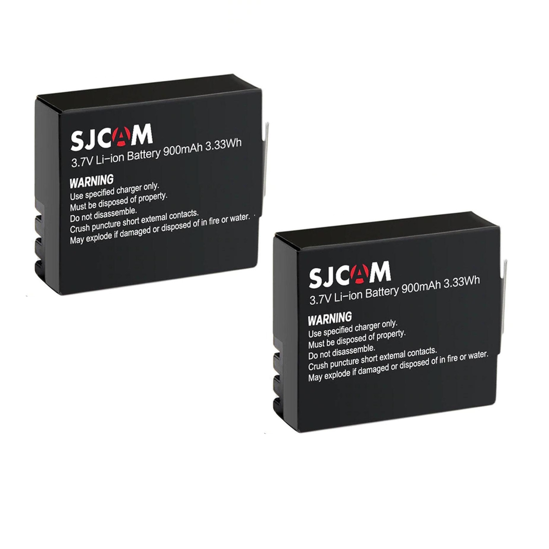 PACK 2 BATERIAS DE LITIO SJCAM 900MAH PARA CÁMARA DE ACCION SJ4000/SJ5000 - 1