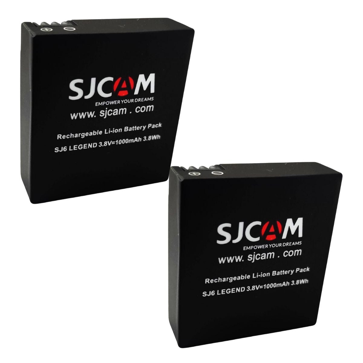 PACK 2 BATERÍAS DE LITIO 1000MAH PARA CÁMARA DE ACCION SJCAM SJ6 LEGEND / SJ6 PRO - 1