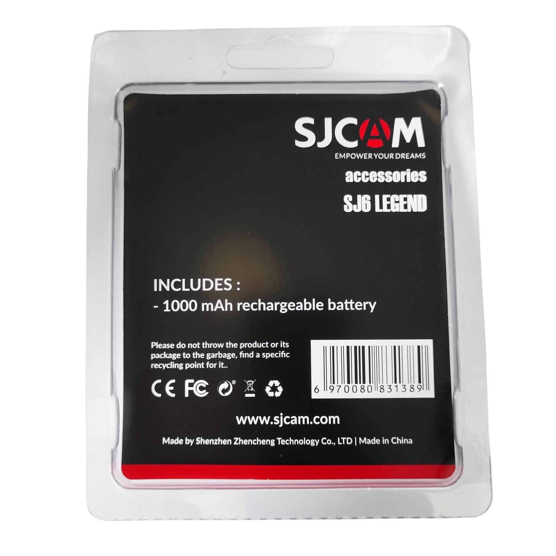 PACK 2 BATERÍAS DE LITIO 1000MAH PARA CÁMARA DE ACCION SJCAM SJ6 LEGEND / SJ6 PRO - 4