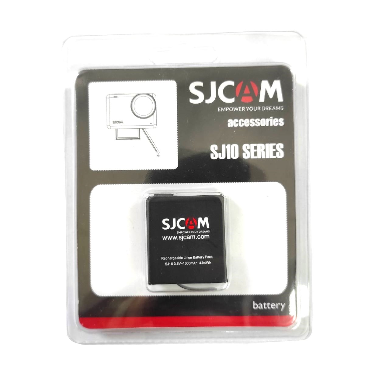 BATERÍA DE LITIO 1300MAH PARA CÁMARA DE ACCION SJCAM SJ10 Y SJ11 SERIES - 5