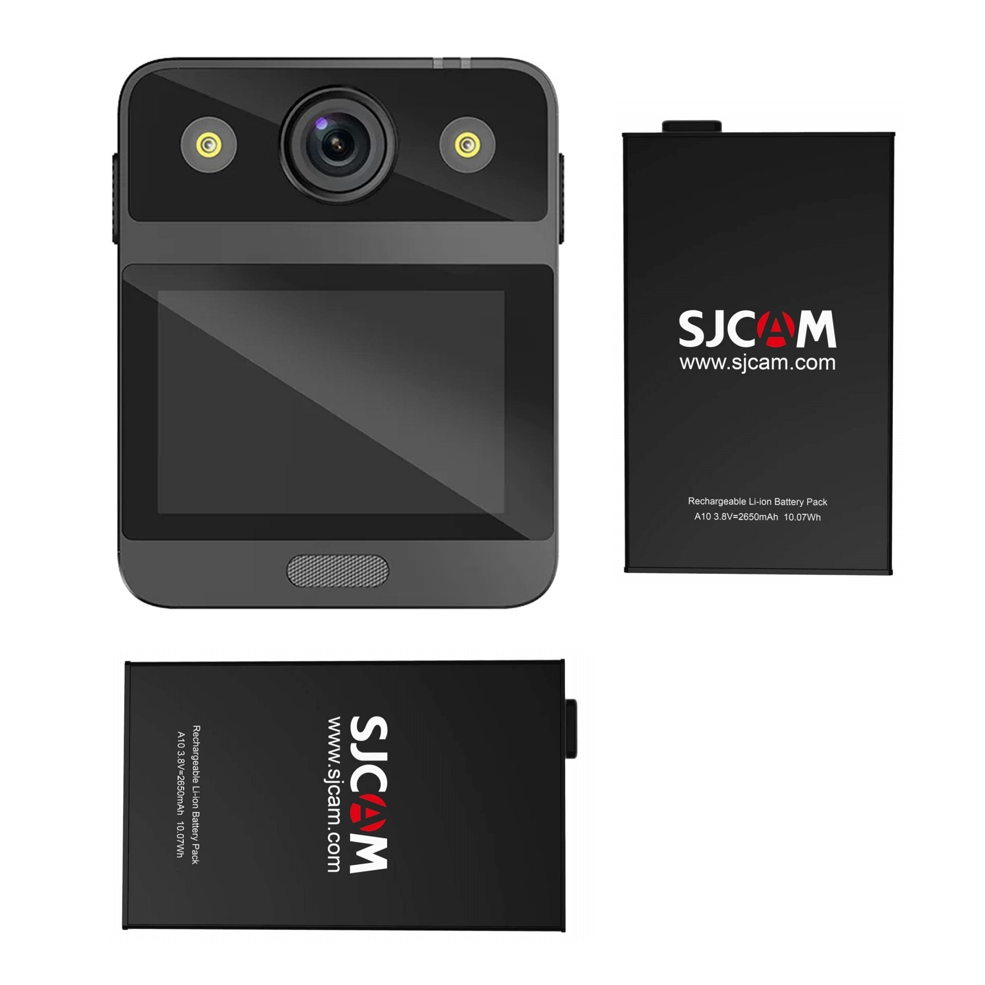CÁMARA CORPORAL SJCAM A20 2650 GYRO MAH VISIÓN NOCTURNA LED + 2 BATERIAS - 1