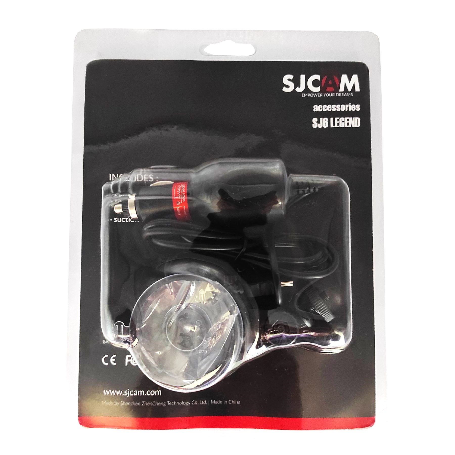 SOPORTE VENTOSA Y CARGADOR DE AUTO SJCAM PARA CAMARA DEPORTIVA SJ6 - 4