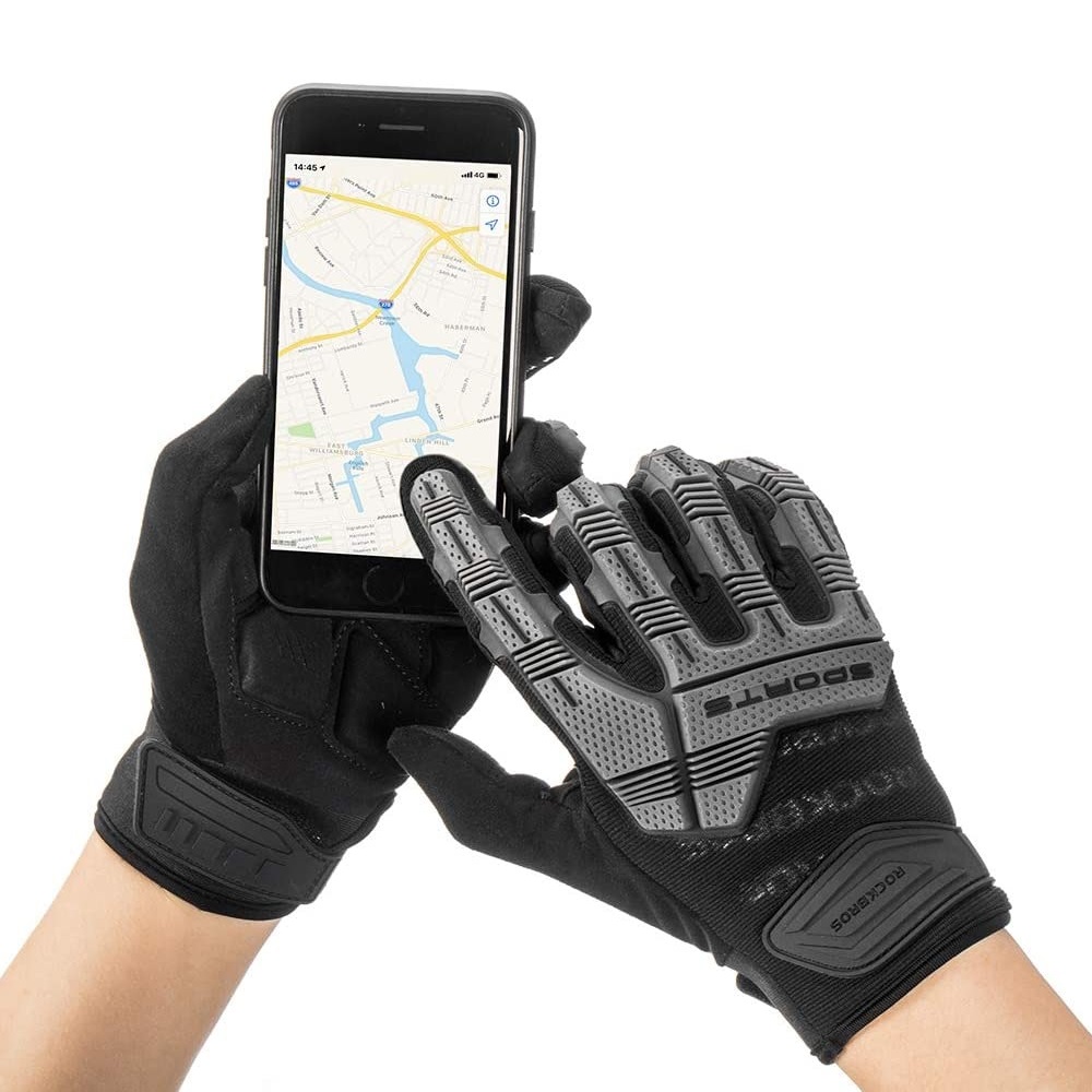 GUANTES ALGODÓN / LYCRA ROCKBROS S210BK CICLISMO MOTOCICLISMO TOUCH - 4
