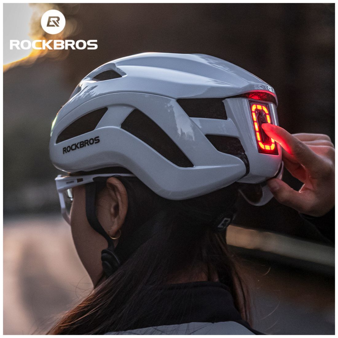 CASCO DE CICLISMO ROCKBROS ZK-077 CON LUCES RECARGABLE - 6