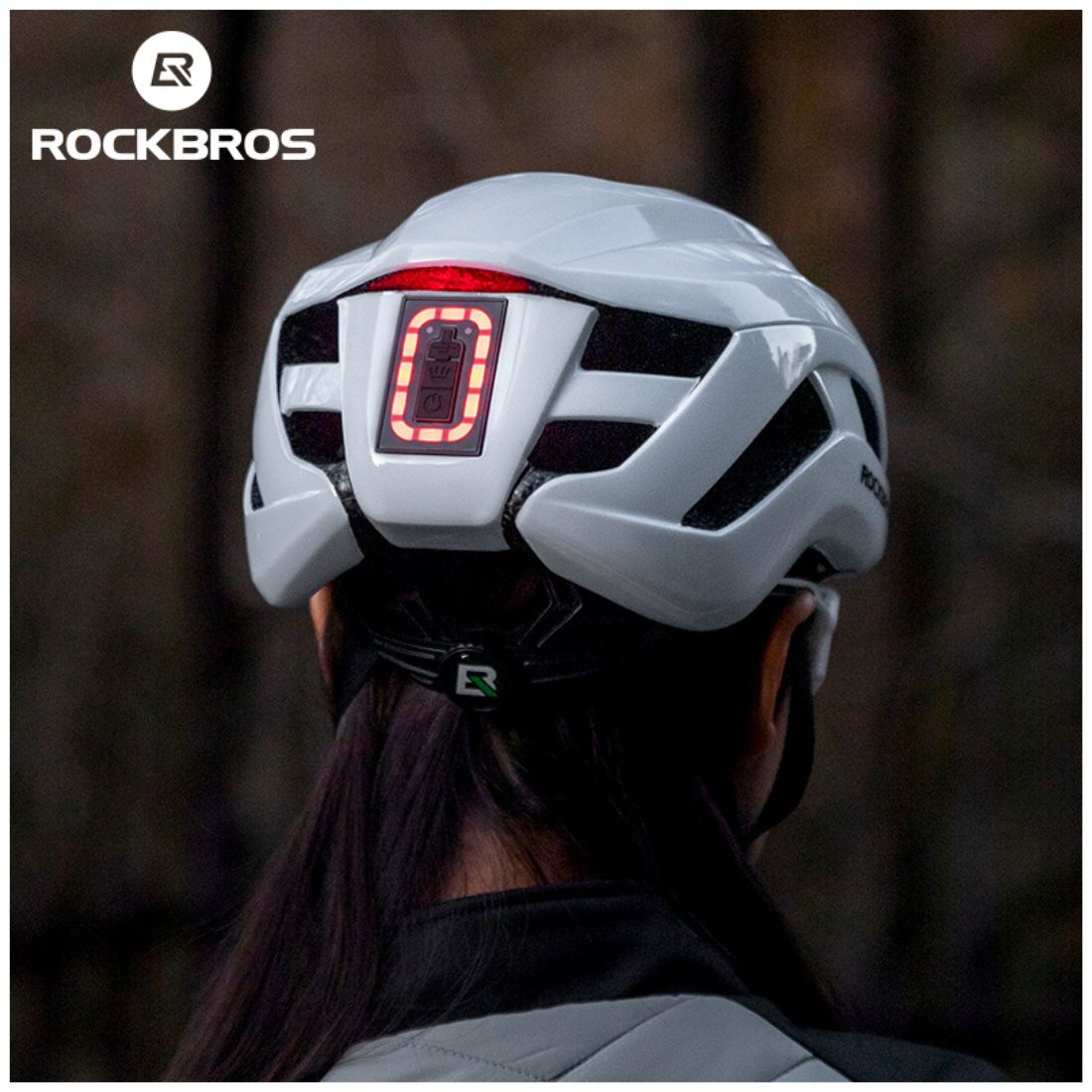CASCO DE CICLISMO ROCKBROS ZK-077 CON LUCES RECARGABLE - 8