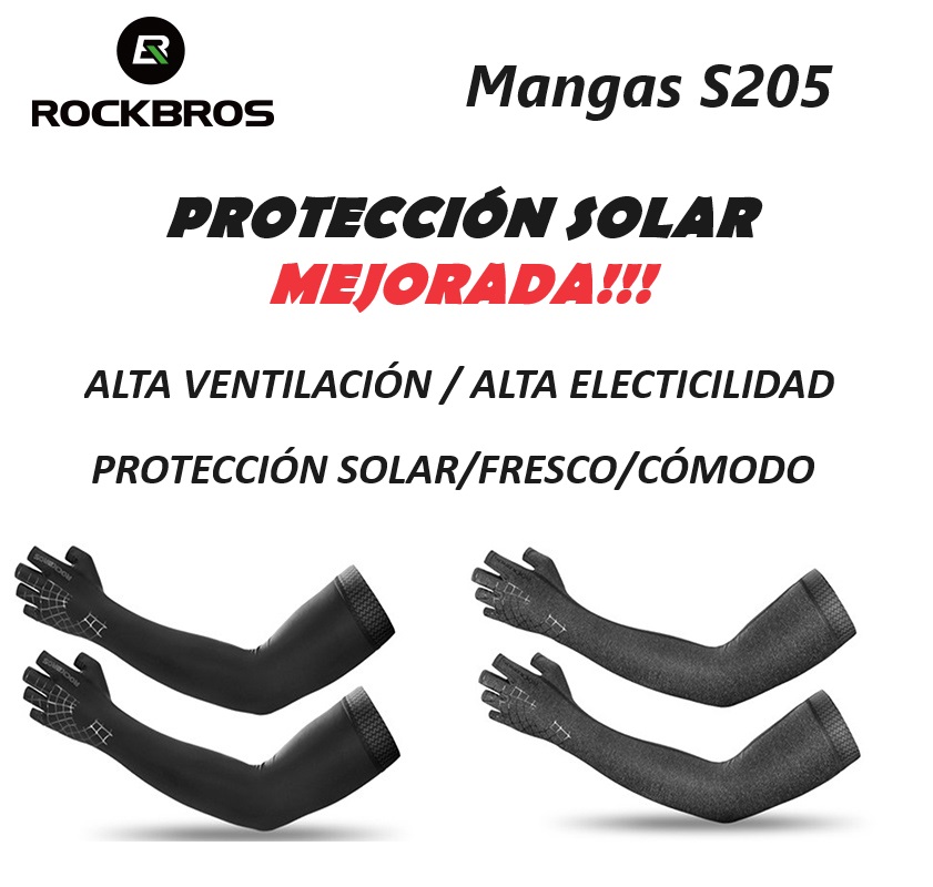 GUANTE CICLISMO HOMBRE ROCKBROS S205 MANGA PROTECCIÓN SOLAR UV S20 - 6