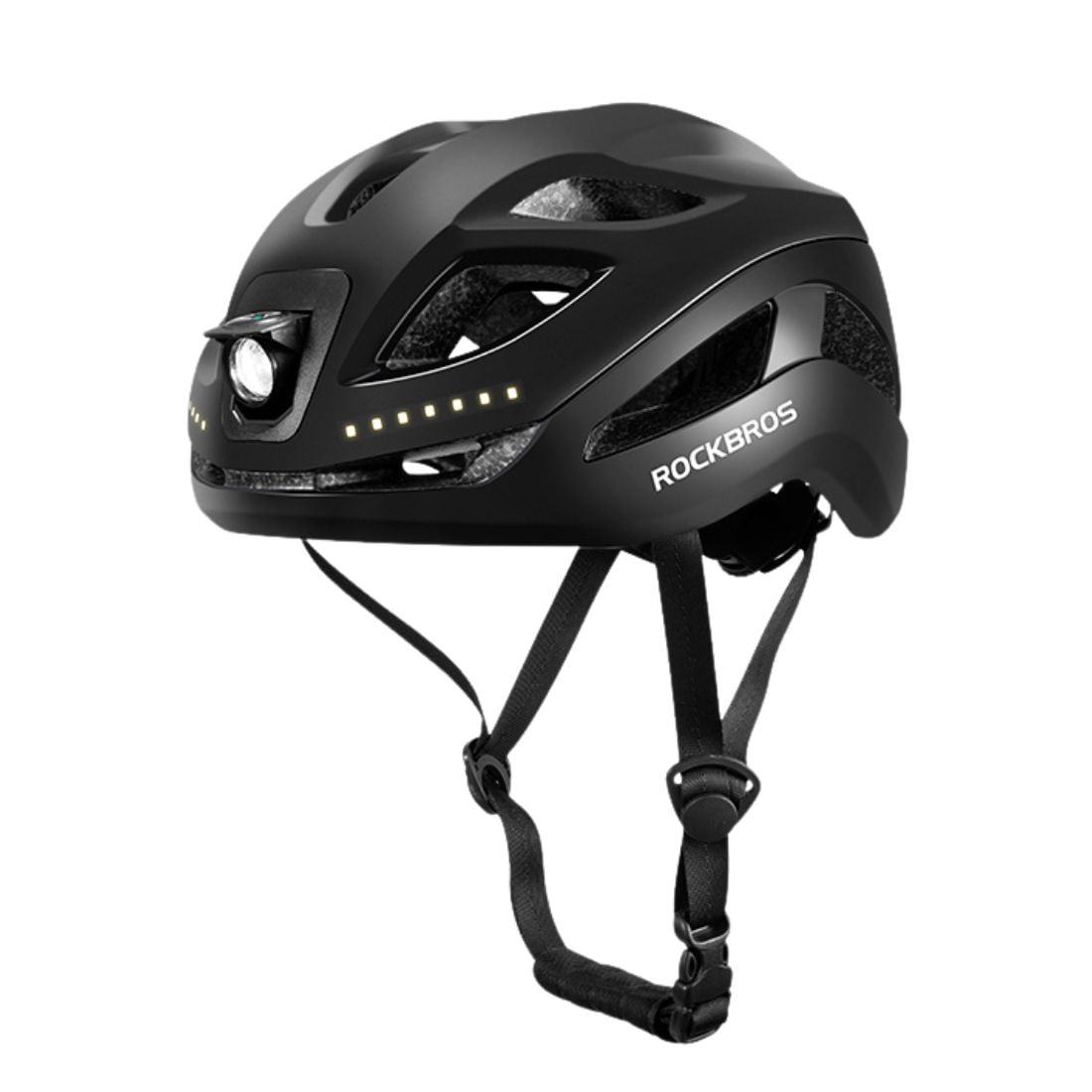 Casco Ciclismo RockBros Con Occhiali E Visiera – Protezione Testa 57-62 Cm, Nero Hardshell
