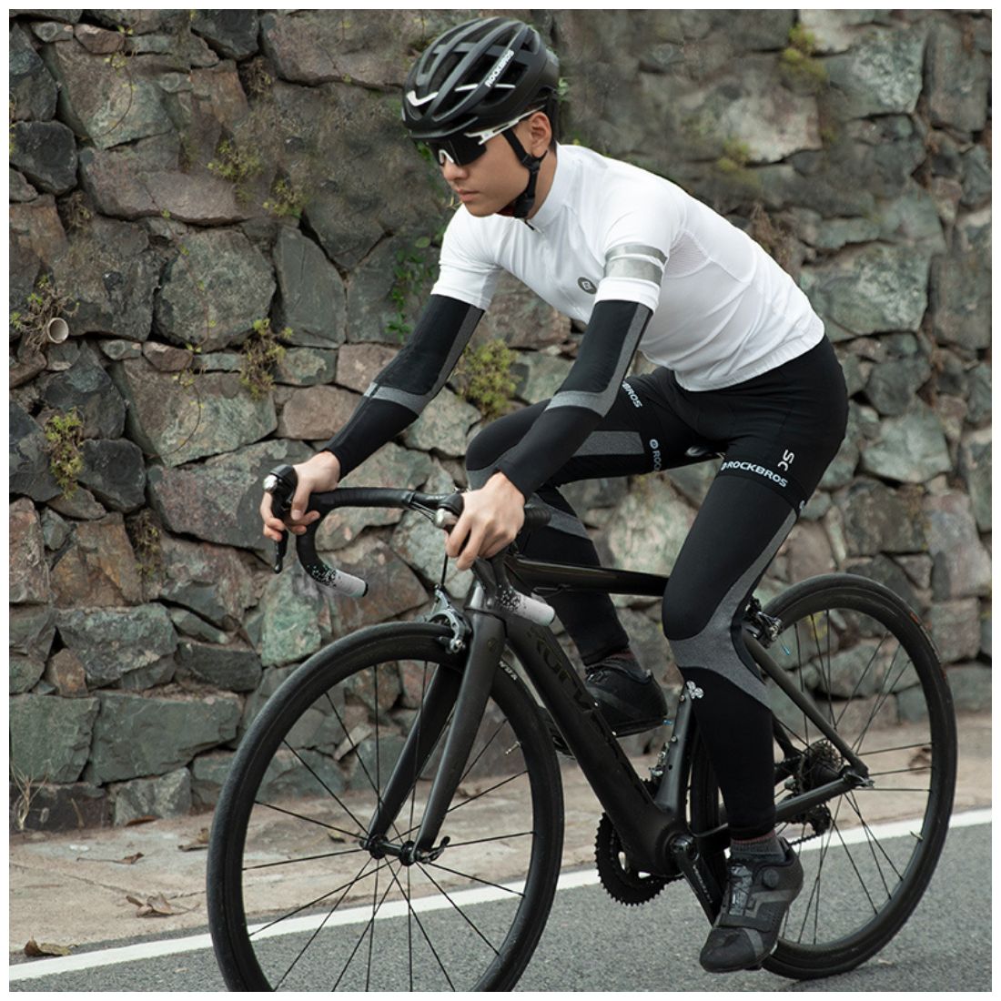 MANGAS CICLISMO UNISEX ROCKBROS XT065 CALIDAS DE POLAR INVIERNO - 8