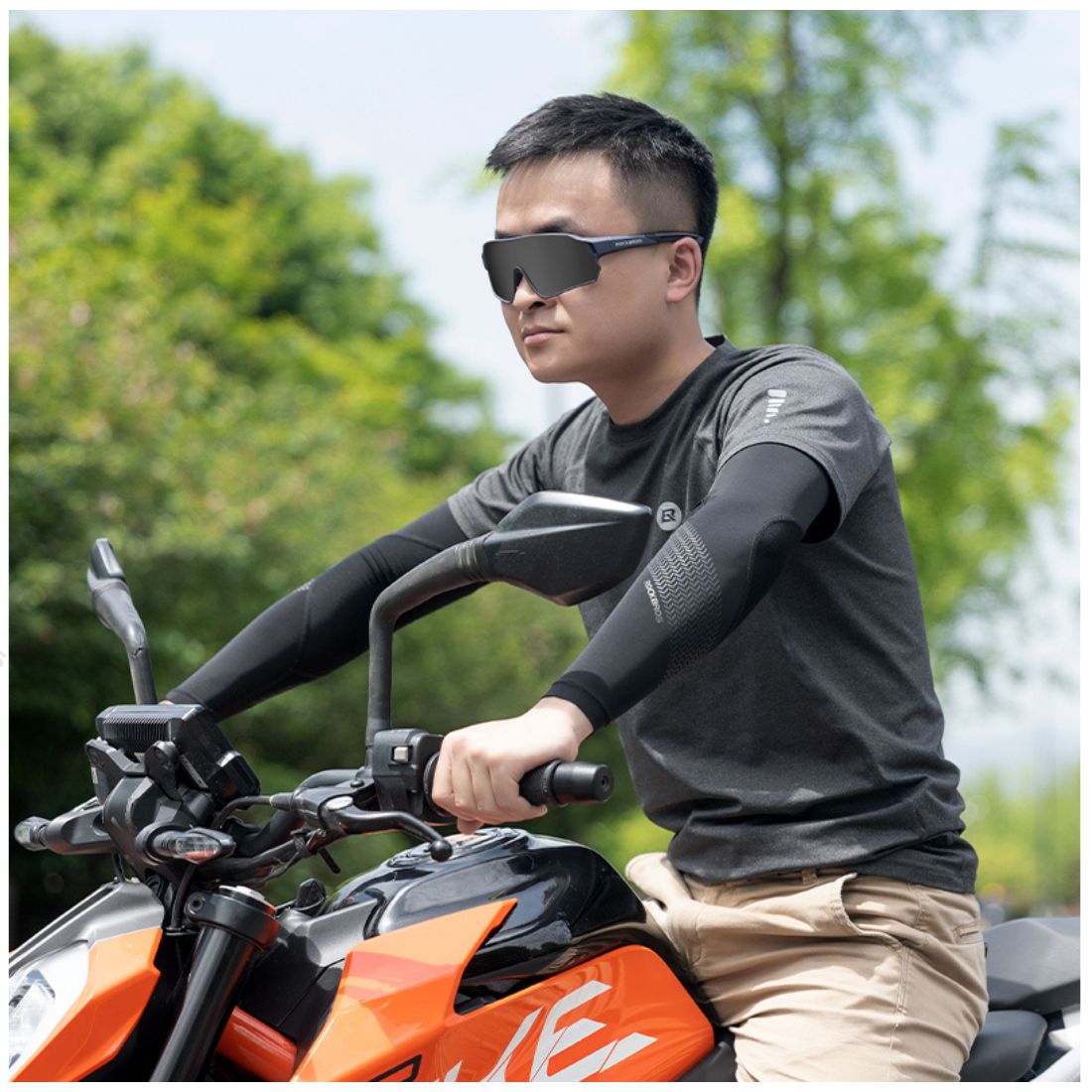 MANGAS CICLISMO UNISEX ROCKBROS XT057 PROTECCIÓN SOLAR UV - 7