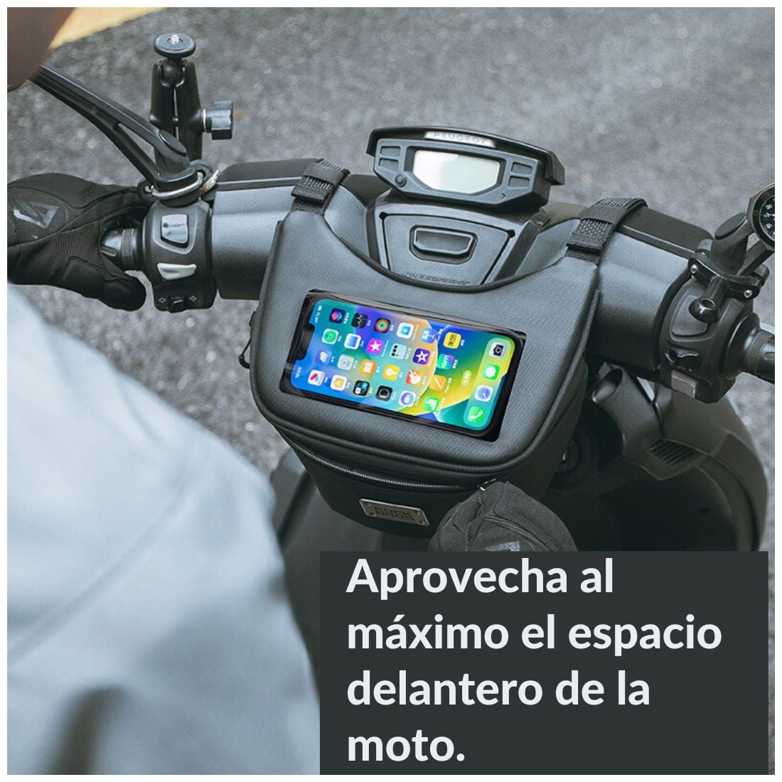 BOLSO DE MOTO ROCKBROS B113 TPU MANUBRIO SCOOTER - 4