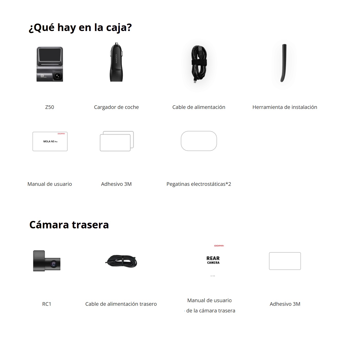 CÁMARA CASTLETEC VEHÍCULO DUAL 4K GPS ADAS DASHCAM DDPAI Z50 DASH CAM - 6
